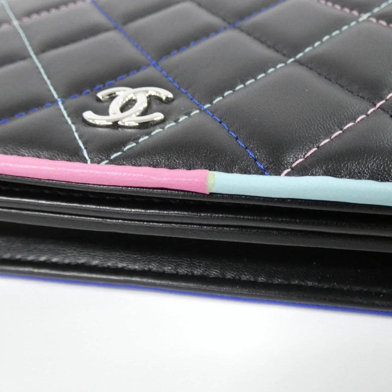 CHANEL 81991 Wallet Lambskin Black Lambskin Rank A - Thumbnail 4