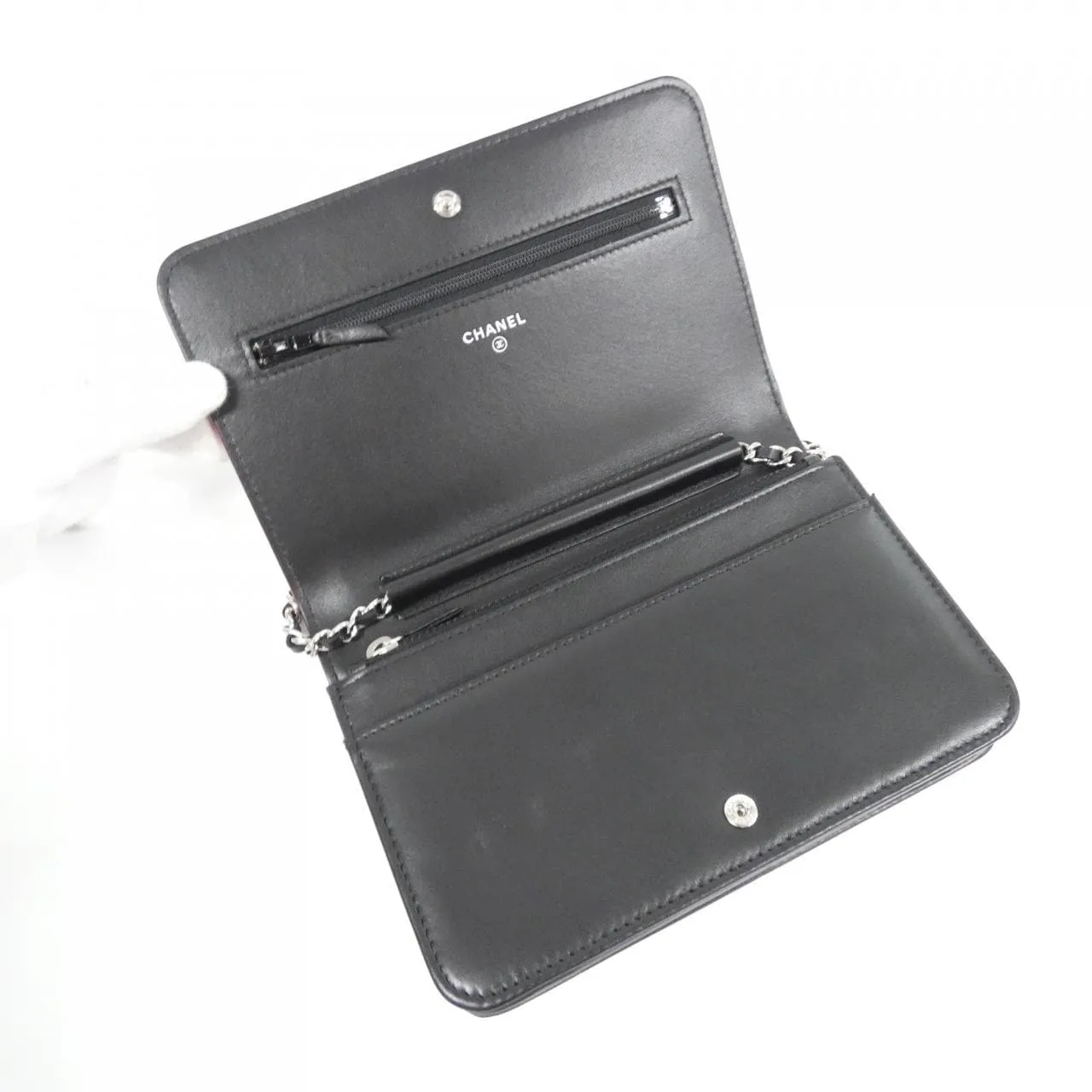 CHANEL 81991 Wallet Lambskin Black Lambskin Rank A - Thumbnail 6