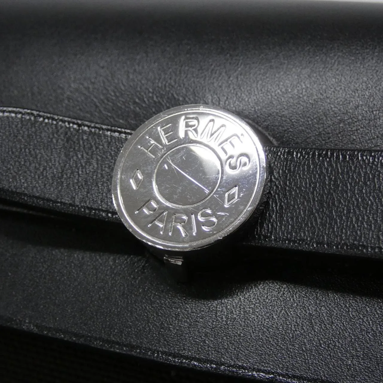 HERMES Herbag 078971CK Handbag Black Rank A - Thumbnail 5