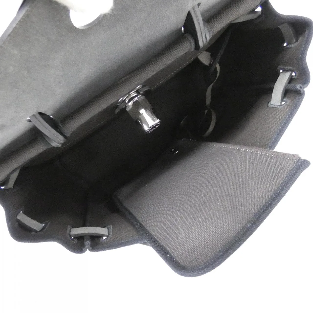 HERMES Herbag 078971CK Handbag Black Rank A - Thumbnail 9