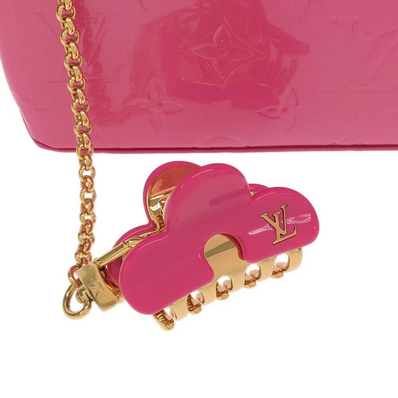 LOUIS VUITTON M24028 Handbag Vernis Pink Vernis Rank A - Thumbnail 3