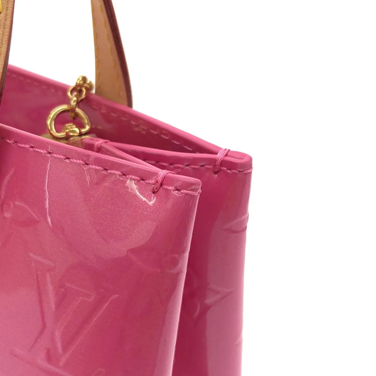 LOUIS VUITTON M24028 Handbag Vernis Pink Vernis Rank A - Thumbnail 4