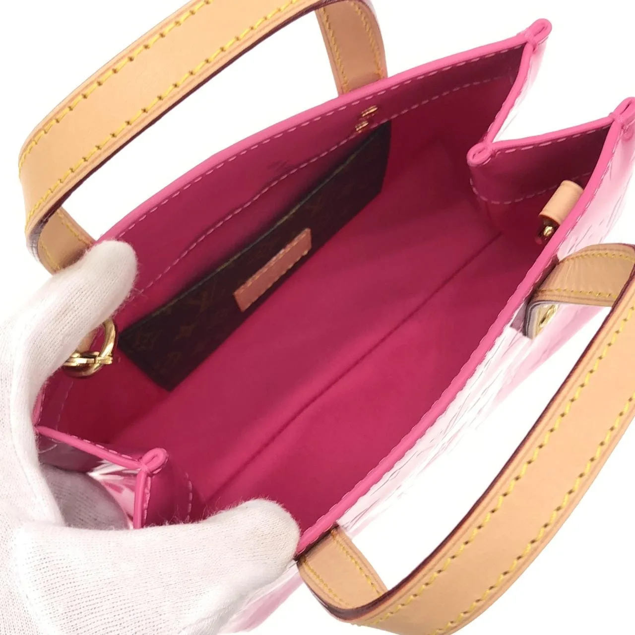 LOUIS VUITTON M24028 Handbag Vernis Pink Vernis Rank A - Thumbnail 8