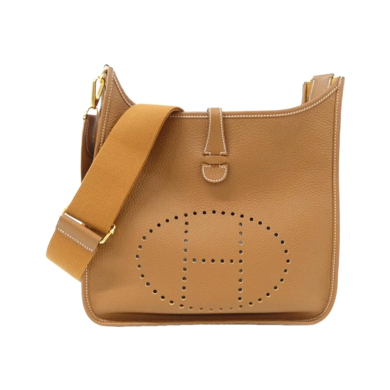 HERMES Evelyne 056277CC Shoulder Clemence Gold