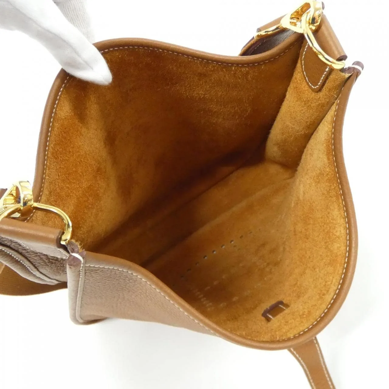 HERMES Evelyne 056277CC Shoulder Clemence Gold Clemence Leather Rank A - Thumbnail 6