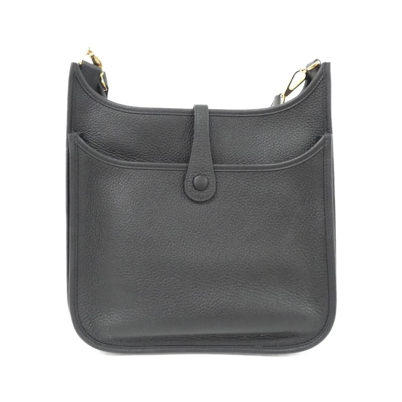 HERMES Evelyne 056277CC Shoulder Clemence Black Clemence Leather Rank A - Thumbnail 2