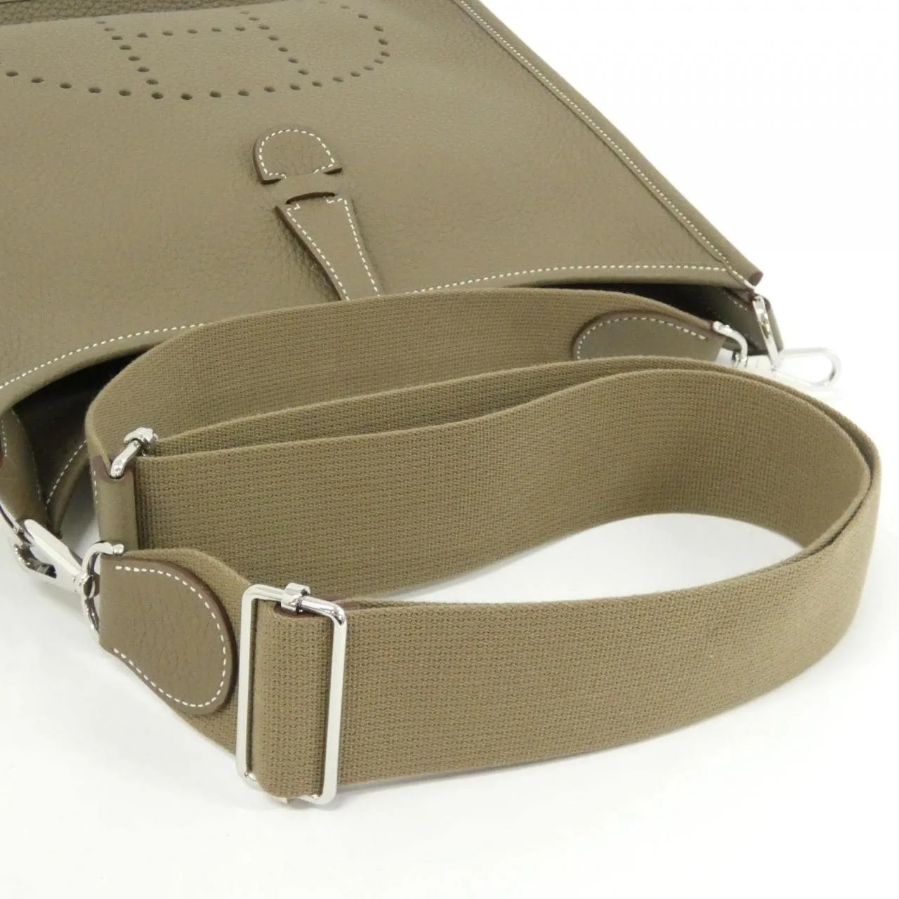 HERMES Evelyne 056277CK Shoulder Clemence Etoupe Clemence Leather Unused - Thumbnail 4