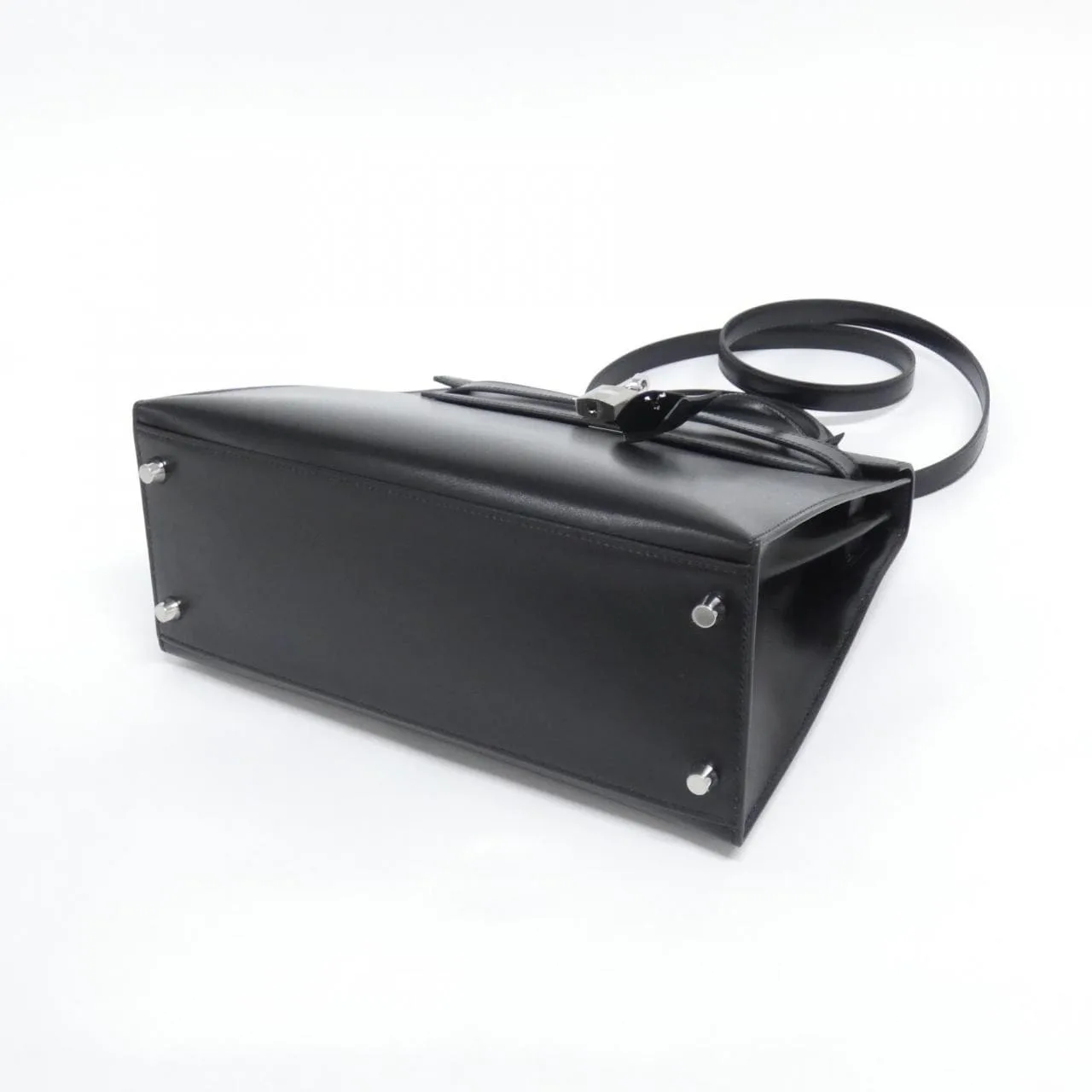 HERMES Kelly 012545CK Handbag Box Calf Black Box Calf Leather Unused - Thumbnail 3