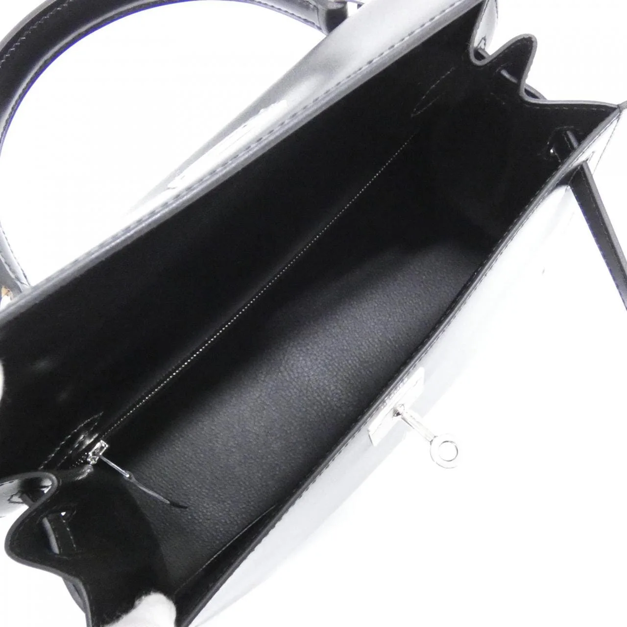 HERMES Kelly 012545CK Handbag Box Calf Black Box Calf Leather Unused - Thumbnail 6