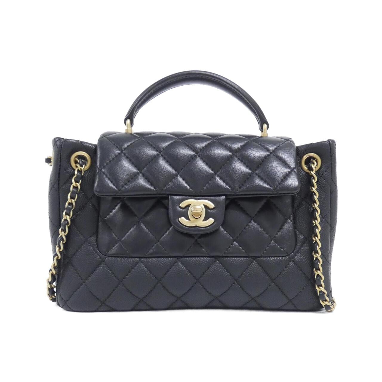 CHANEL Handbag Grained Calfskin