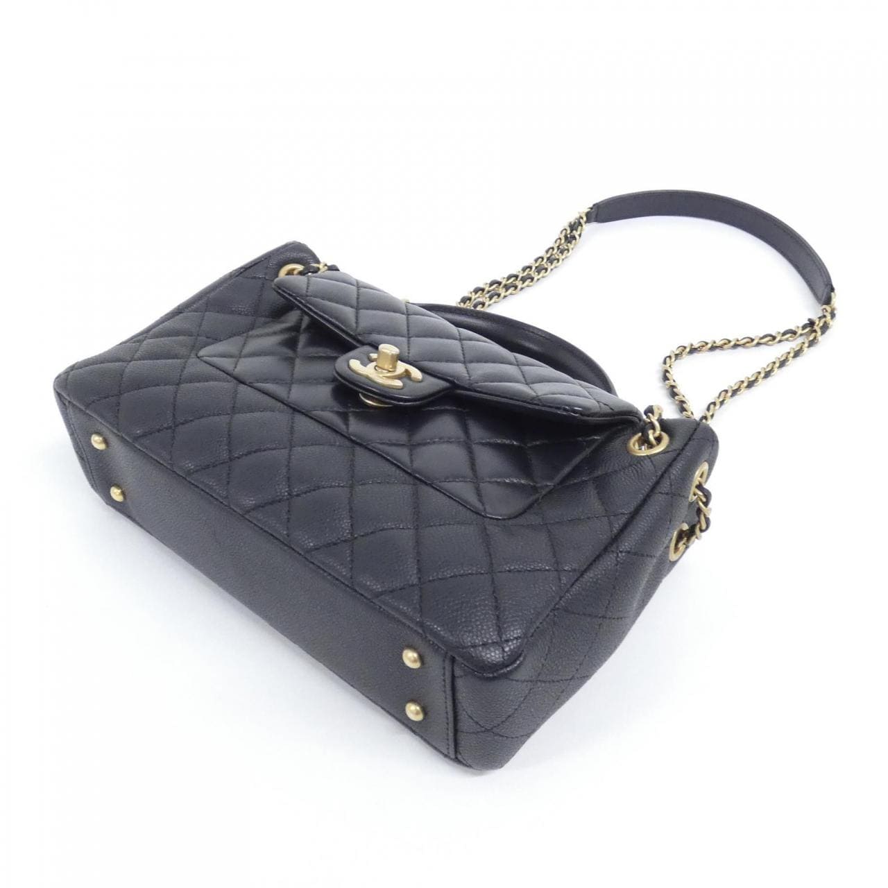 CHANEL Handbag Grained Calfskin 3