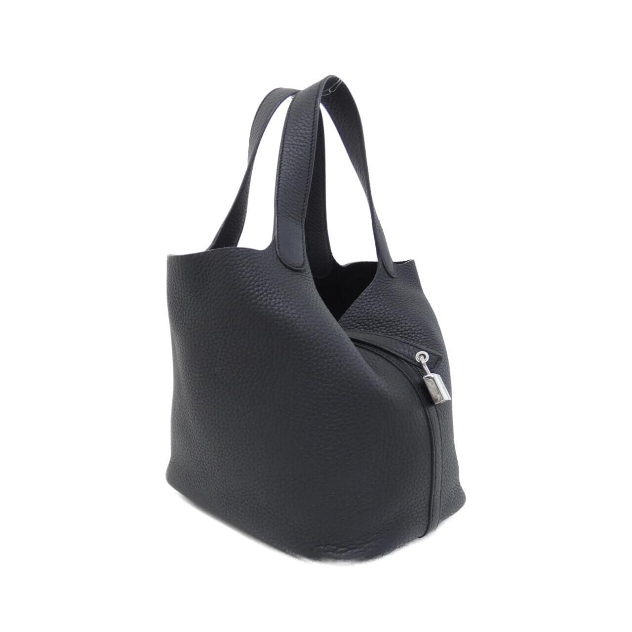HERMES Picotin 060991CK Handbag Clemence