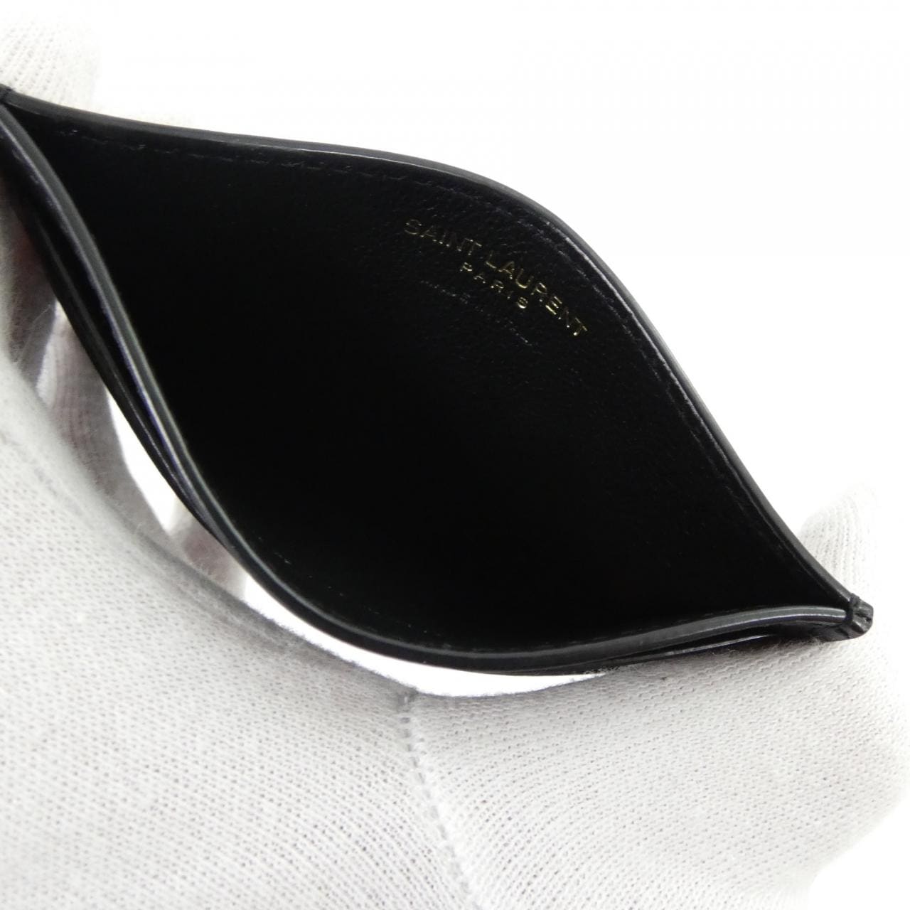 SAINT LAURENT 370778 Card Case Leather 3