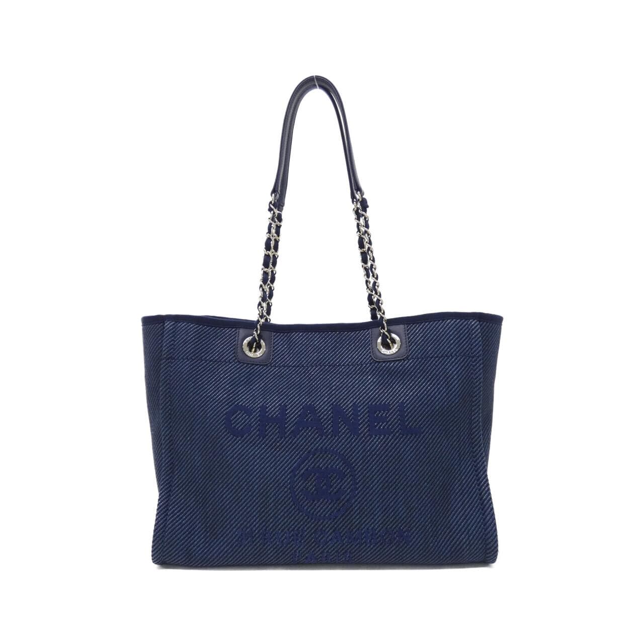 CHANEL Deauville 67001 Handbag Canvas