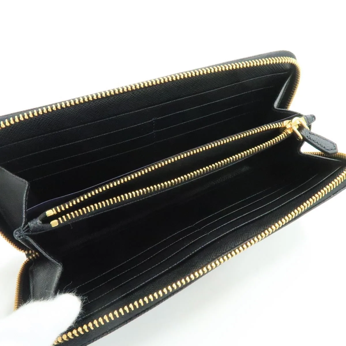 PRADA 1ML506 Wallet 黑色 新品 - 縮圖 5