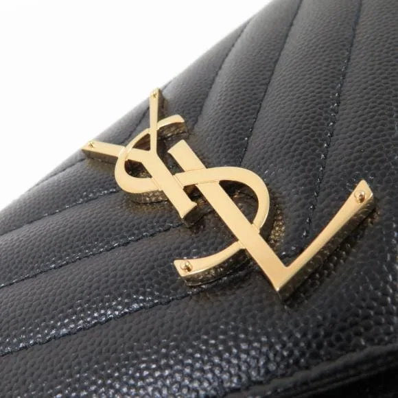SAINT LAURENT 372264 BOW01 Wallet 黑色 新品 - 縮圖 3