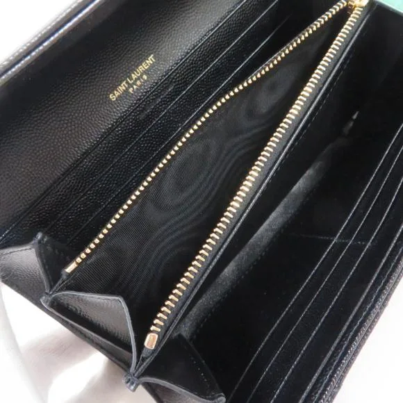 SAINT LAURENT 372264 BOW01 Wallet 黑色 新品 - 縮圖 4