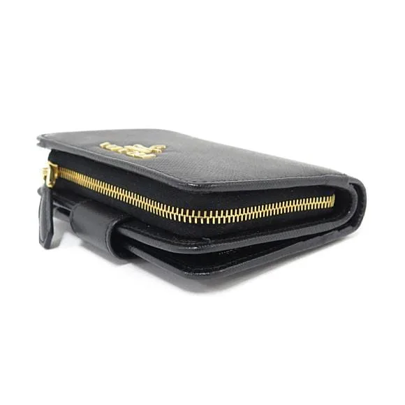 PRADA 1ML018 Wallet 黑色 新品 - 縮圖 3