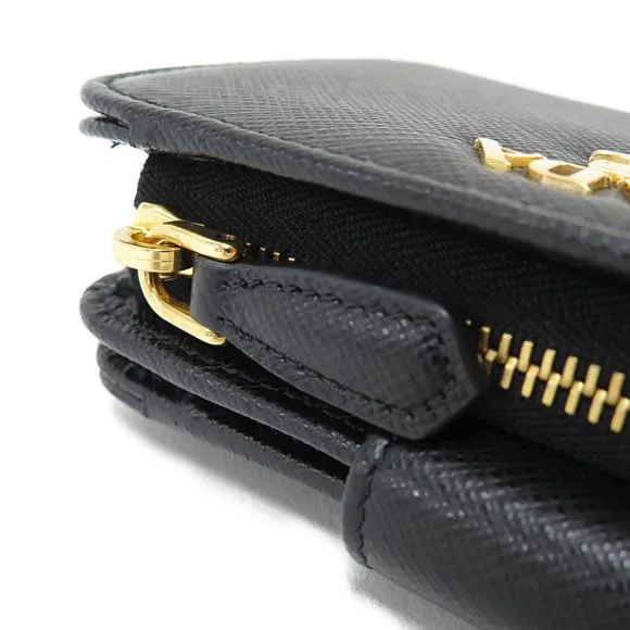 PRADA 1ML018 Wallet 黑色 新品 - 縮圖 4