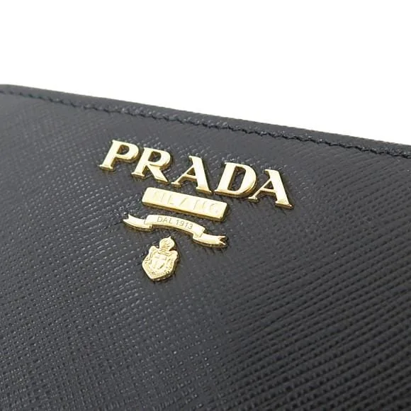 PRADA 1ML018 Wallet 黑色 新品 - 縮圖 5