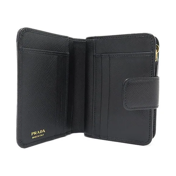 PRADA 1ML018 Wallet 黑色 新品 - 縮圖 6