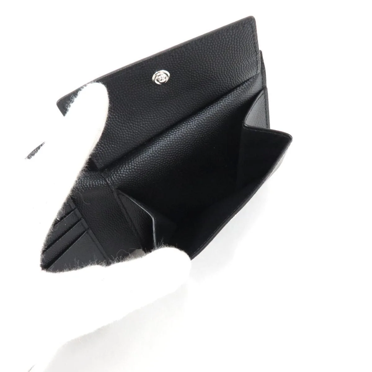 SAINT LAURENT 396303 BTY0N Wallet 黑色 新品 - 縮圖 5