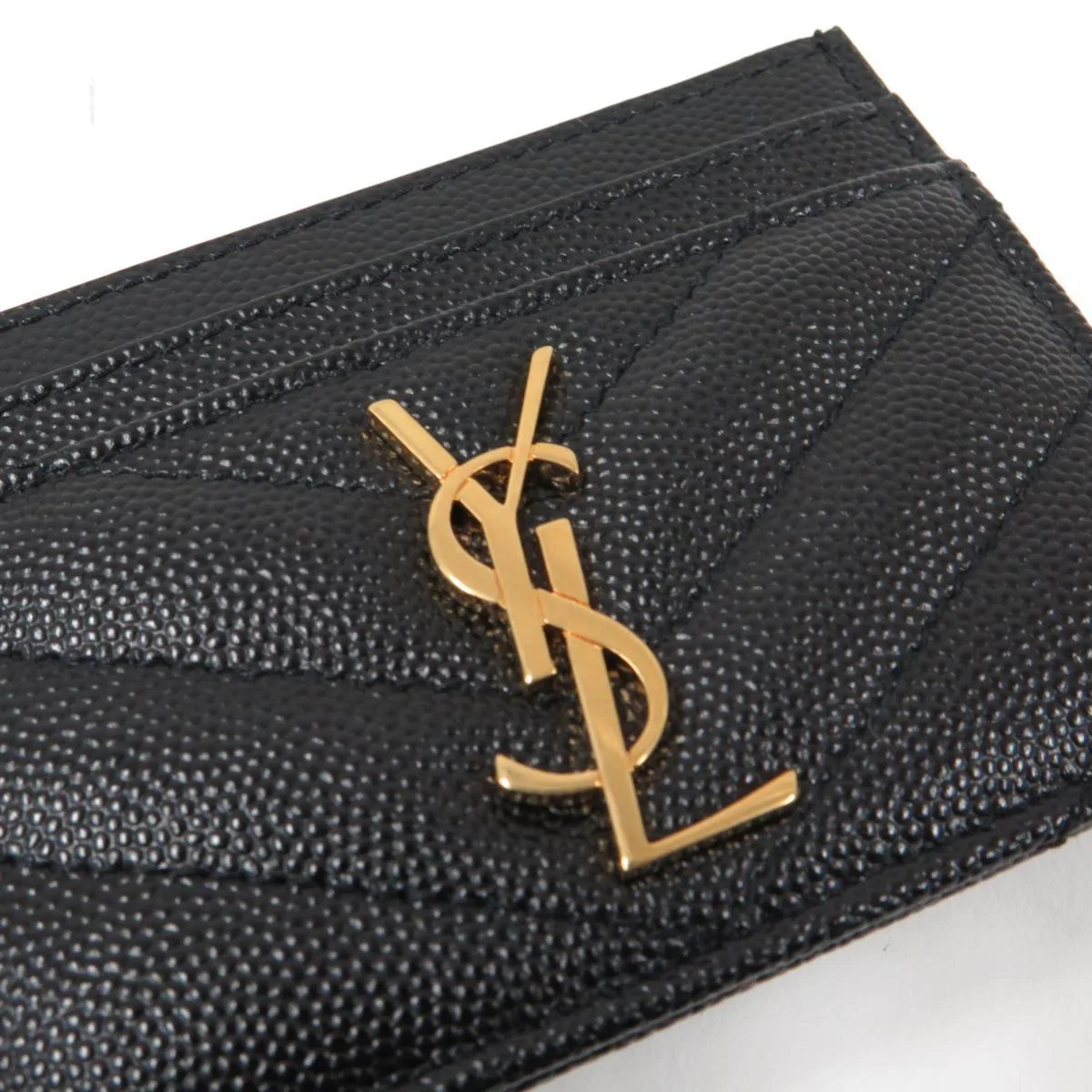 SAINT LAURENT 423291 BOW01 Card Case 黑色 新品 - 縮圖 3