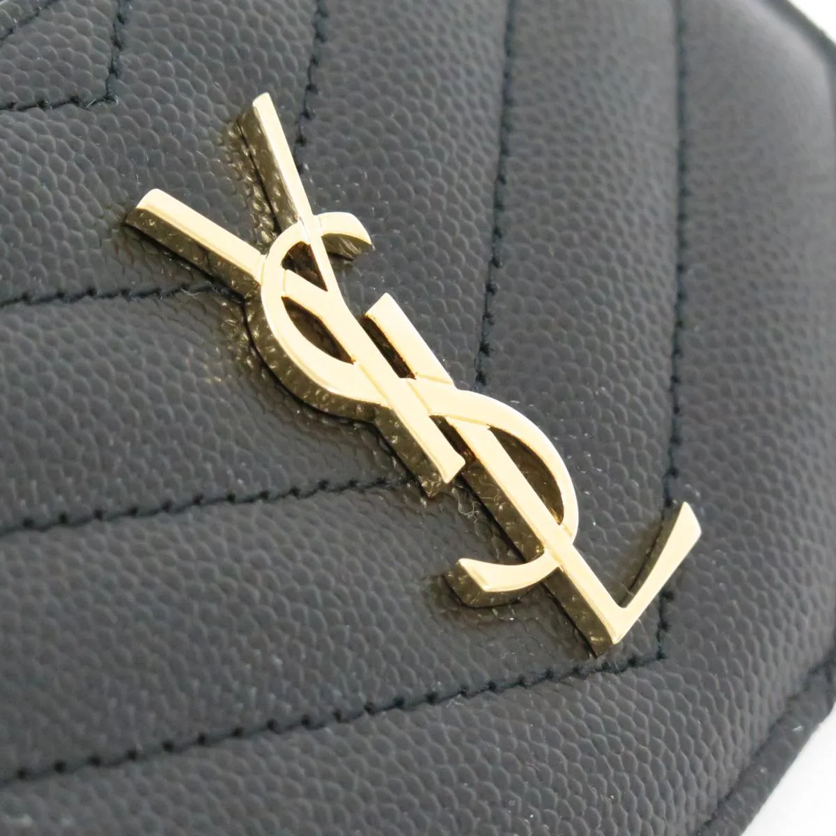 SAINT LAURENT 607915 BOW01 Coin Case 黑色 新品 - 縮圖 3