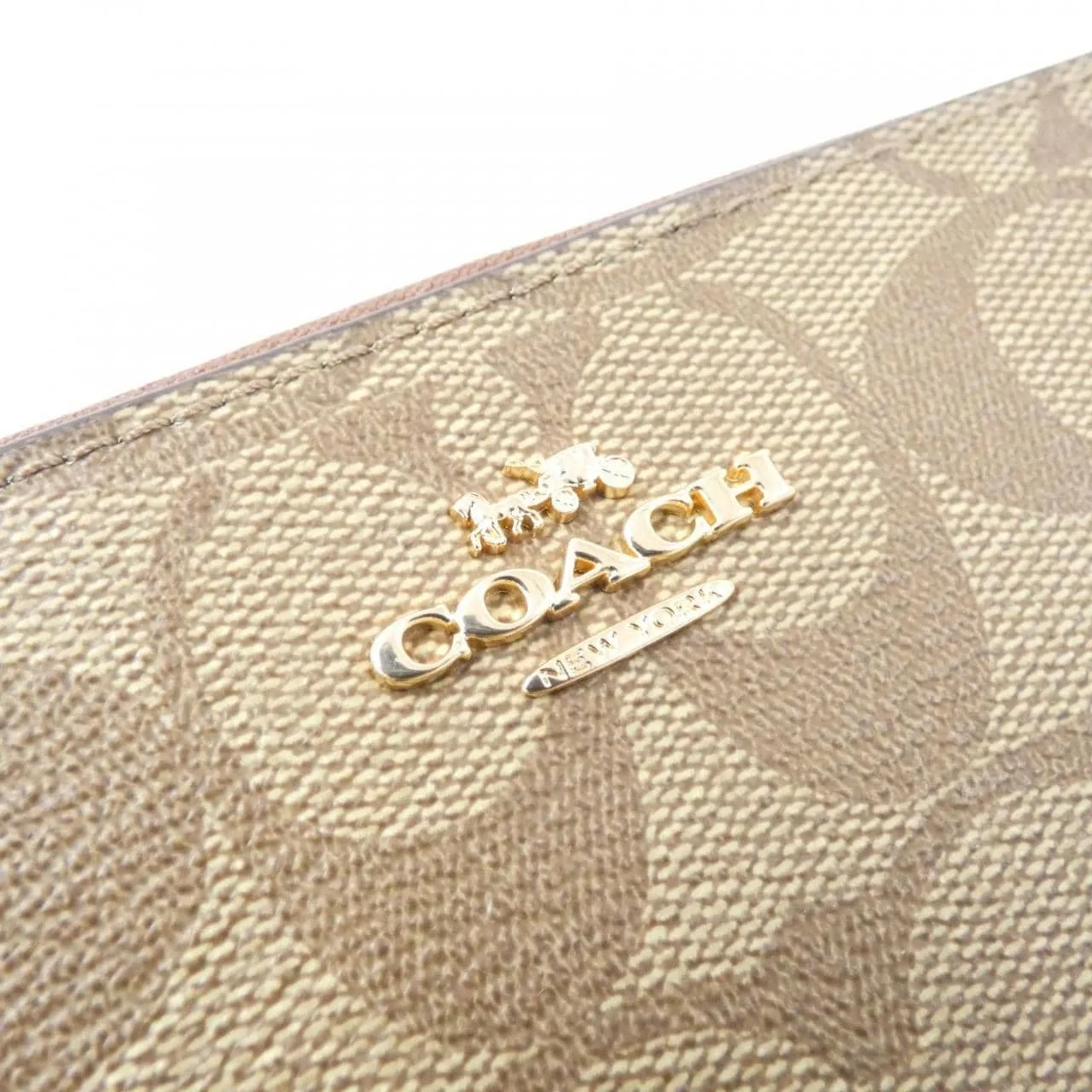 COACH C4452 Wallet Canvas Black Canvas New - Thumbnail 4