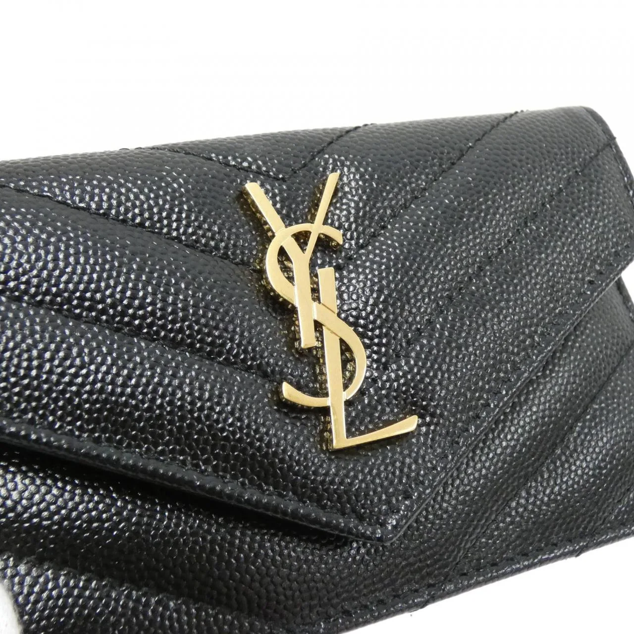 SAINT LAURENT 612808 BOW01 Card Case 黑色 新品 - 縮圖 3