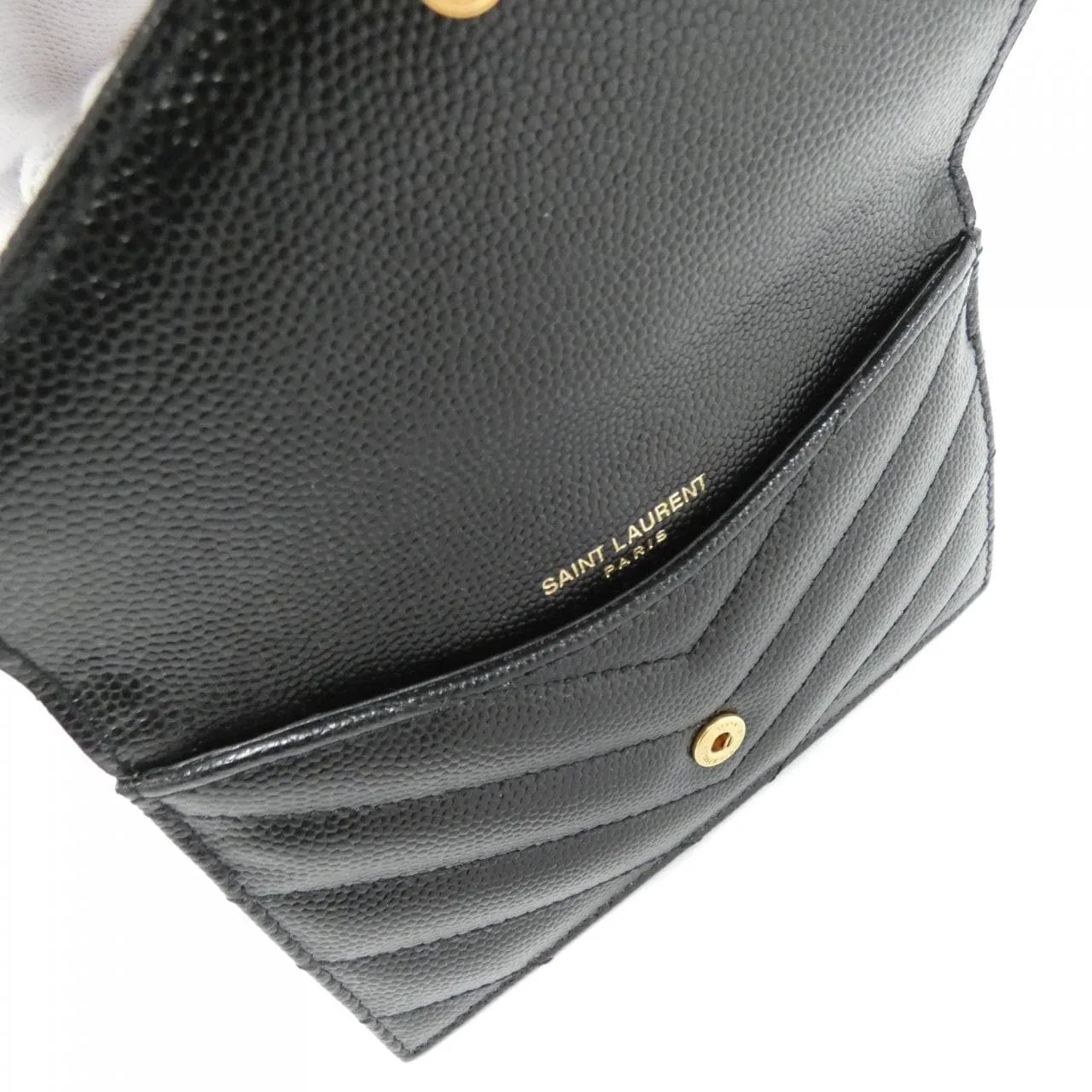 SAINT LAURENT 612808 BOW01 Card Case 黑色 新品 - 縮圖 5