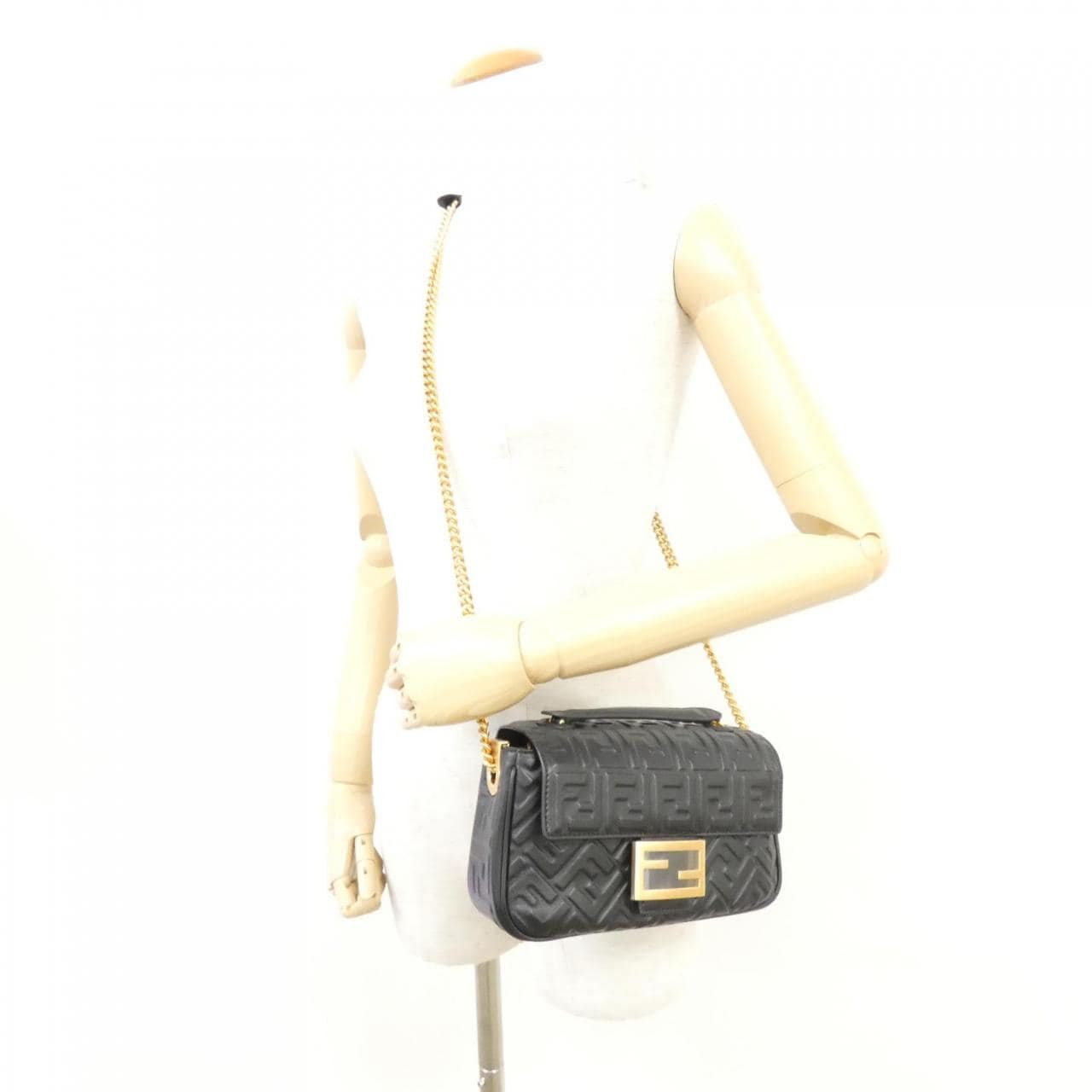 FENDI Baguette 8BR793 AH9C Shoulder Lambskin 黑色 羊皮 新品 - 縮圖 6
