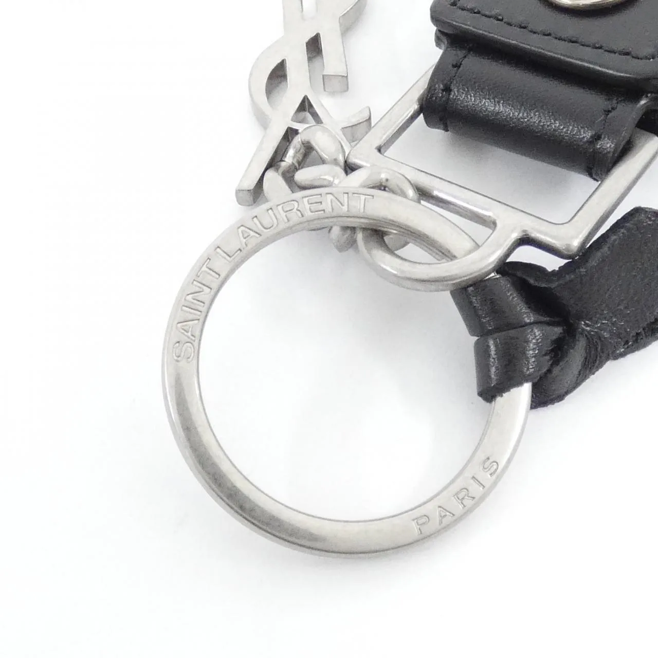 SAINT LAURENT 518323 0SX0E Key Case 黑色 新品 - 縮圖 3