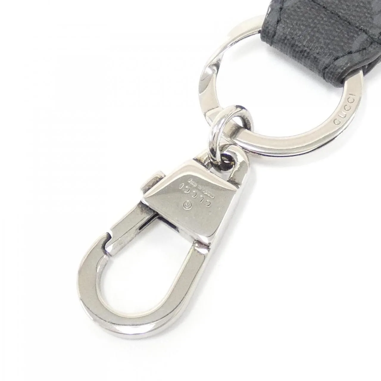 GUCCI 701432 K9GSN Key Case Canvas 黑色 帆布 新品 - 縮圖 4