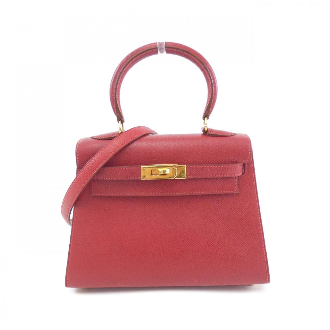HERMES HERMÈS Kelly Bag Leather Rouge