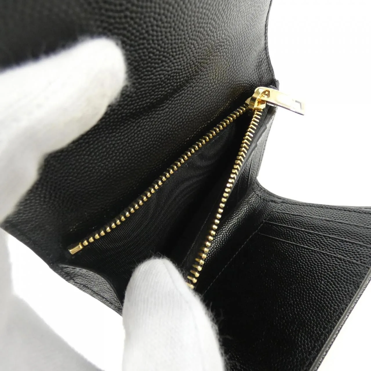 SAINT LAURENT 403943 BOW01 Wallet Black New - Thumbnail 5