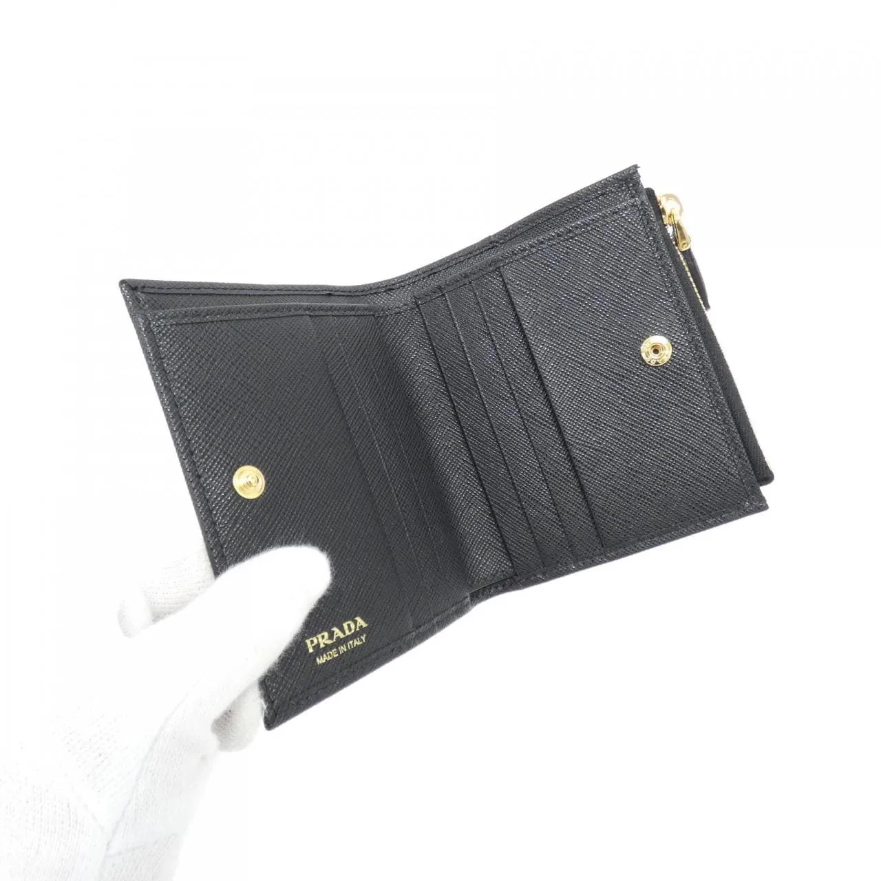 PRADA 1ML050 Wallet 黑色 新品 - 縮圖 3