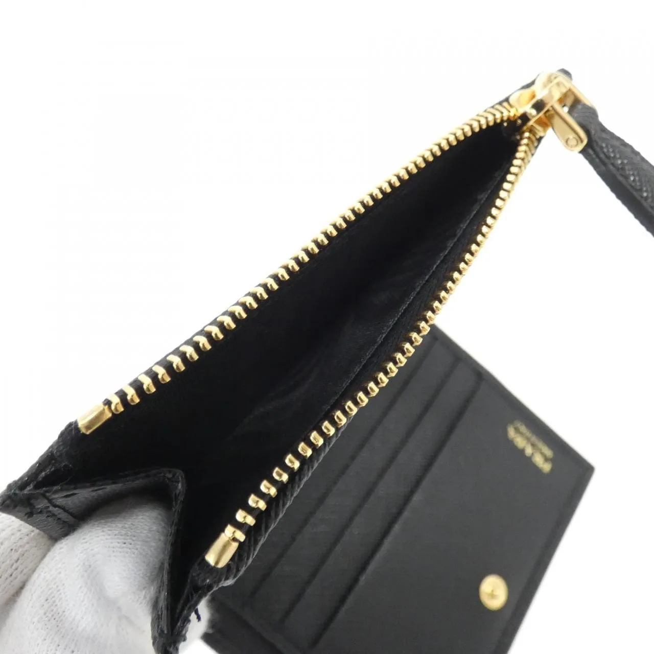 PRADA 1ML050 Wallet 黑色 新品 - 縮圖 4