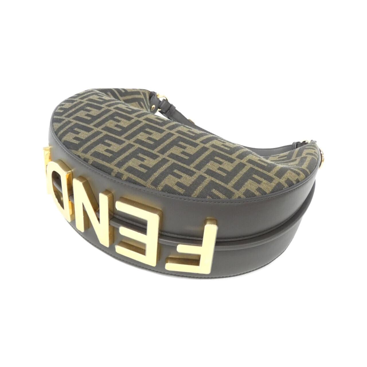 FENDI Baguette 8BR798 ALP3 Shoulder Canvas Black Canvas - Thumbnail 2