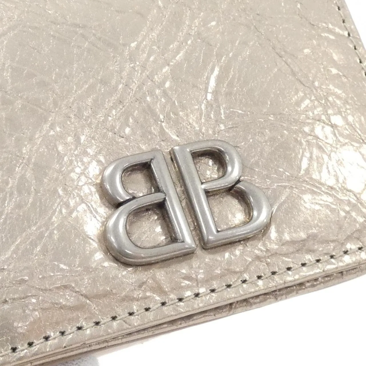 BALENCIAGA 765467 2AA1N Wallet Lambskin 黑色 羊皮 新品 - 縮圖 3
