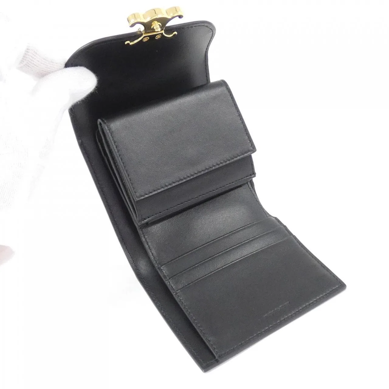 CELINE 10D783DPV Wallet 黑色 新品 - 縮圖 4