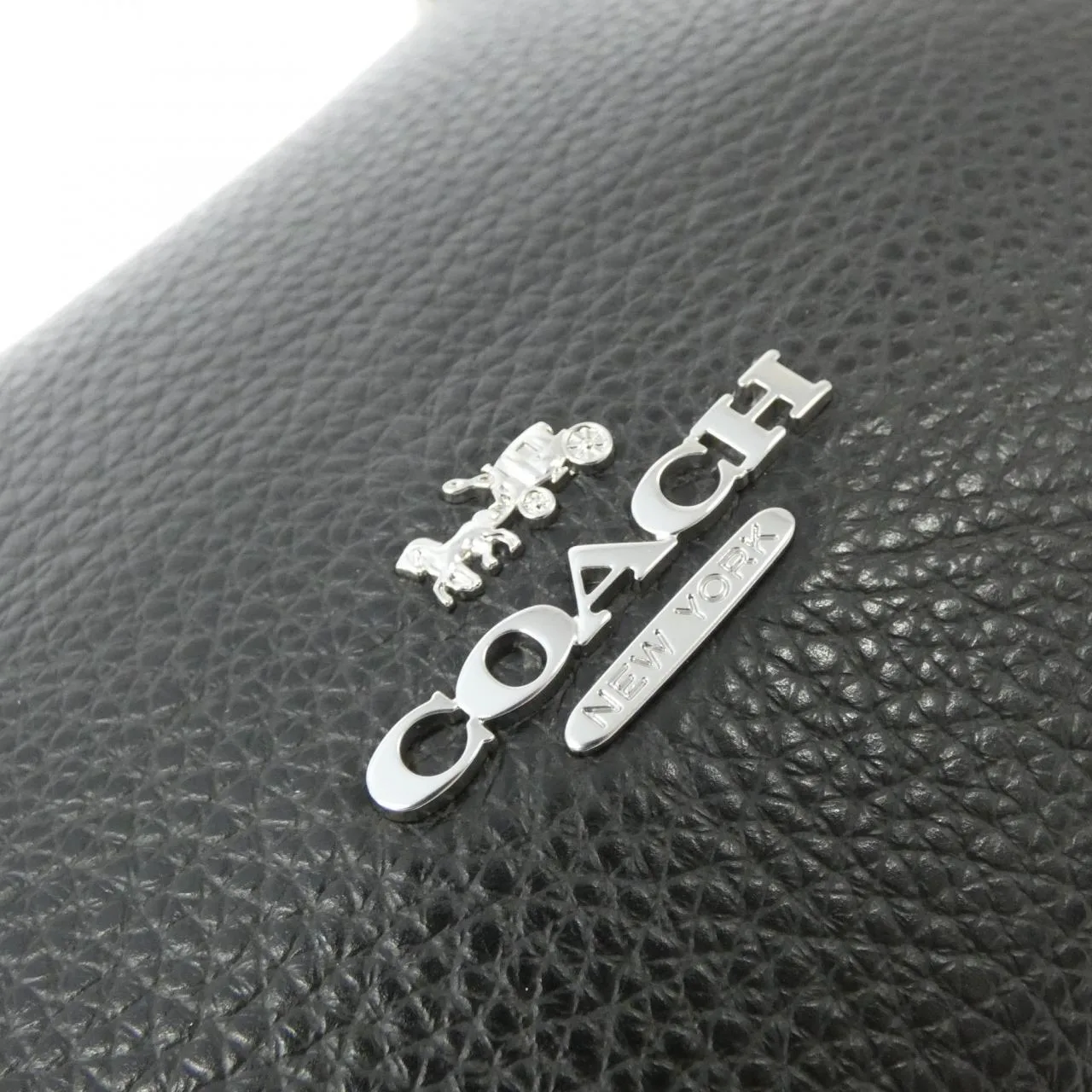 COACH CE619 Shoulder Leather 黑色 皮革 新品 - 縮圖 4