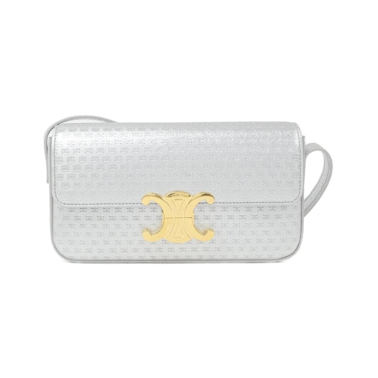 CELINE Triomphe 194143FMV Shoulder Bag Black