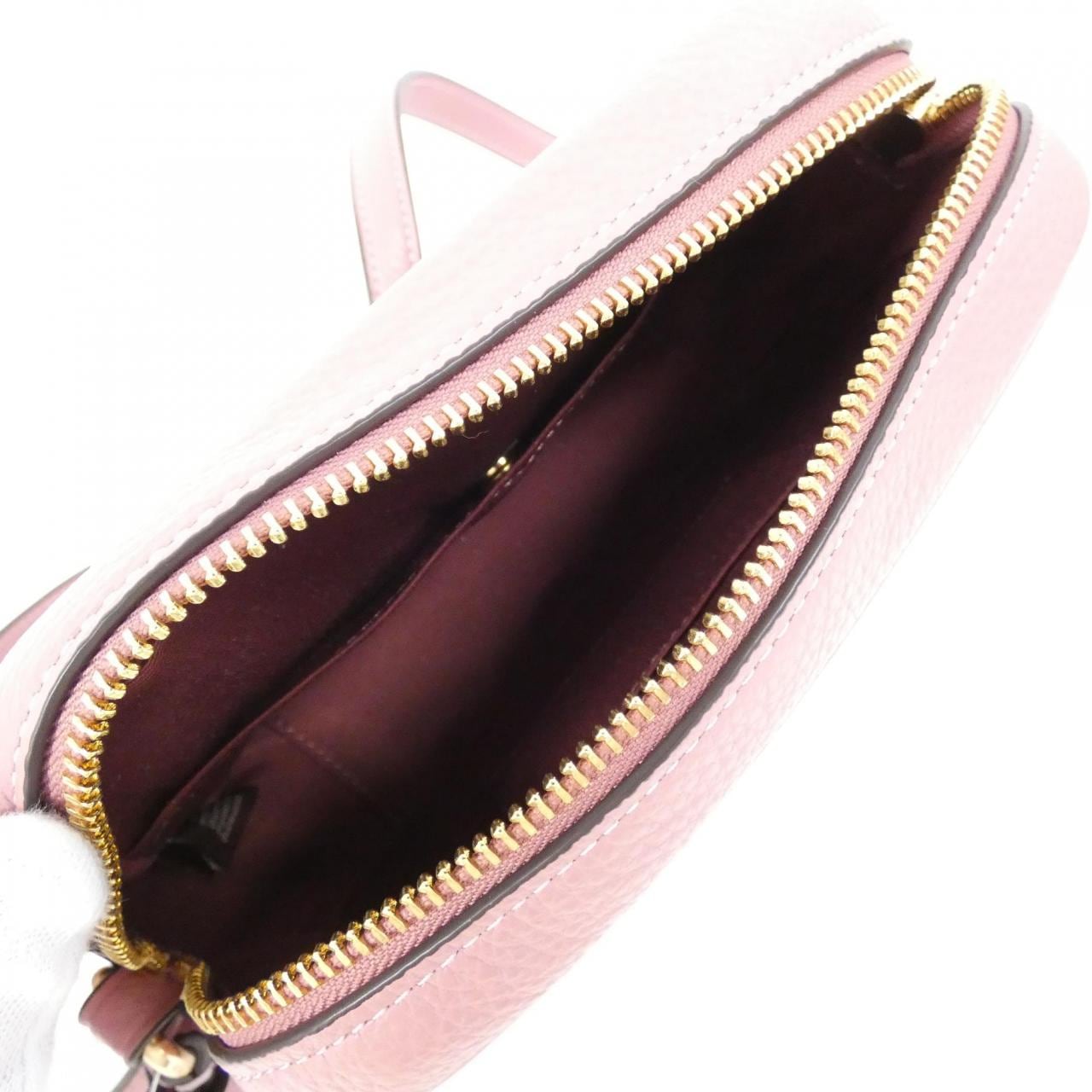 COACH CQ875 Shoulder Bag Leather Black Leather - Thumbnail 6