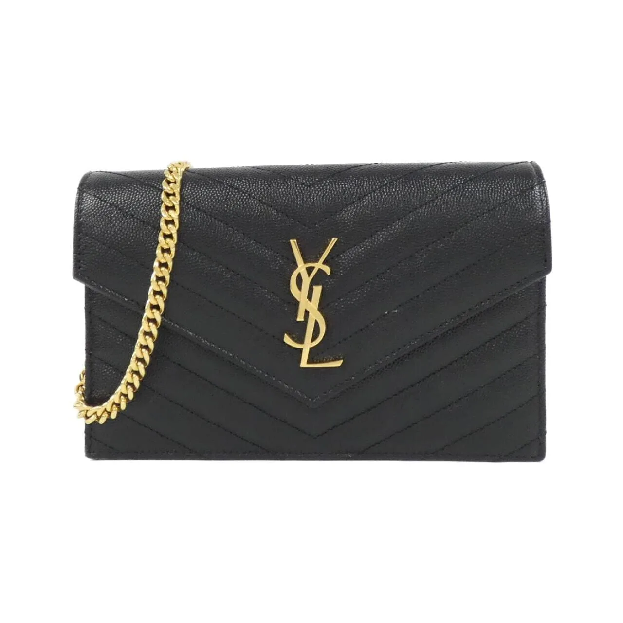 SAINT LAURENT Cassandre 742920 BOW01 Wallet 黑色