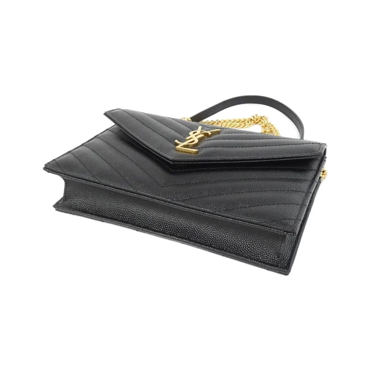 SAINT LAURENT Cassandre 742920 BOW01 Wallet 黑色 新品 - 縮圖 3