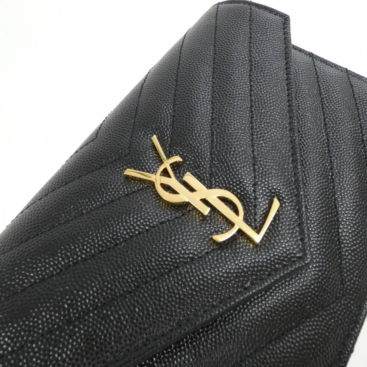 SAINT LAURENT Cassandre 742920 BOW01 Wallet 黑色 新品 - 縮圖 4