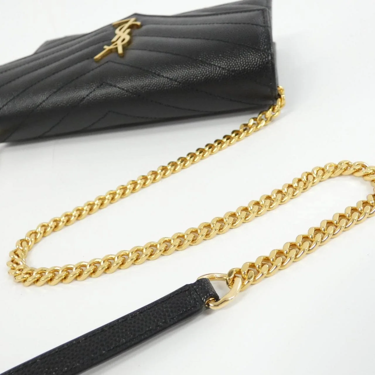 SAINT LAURENT Cassandre 742920 BOW01 Wallet 黑色 新品 - 縮圖 5