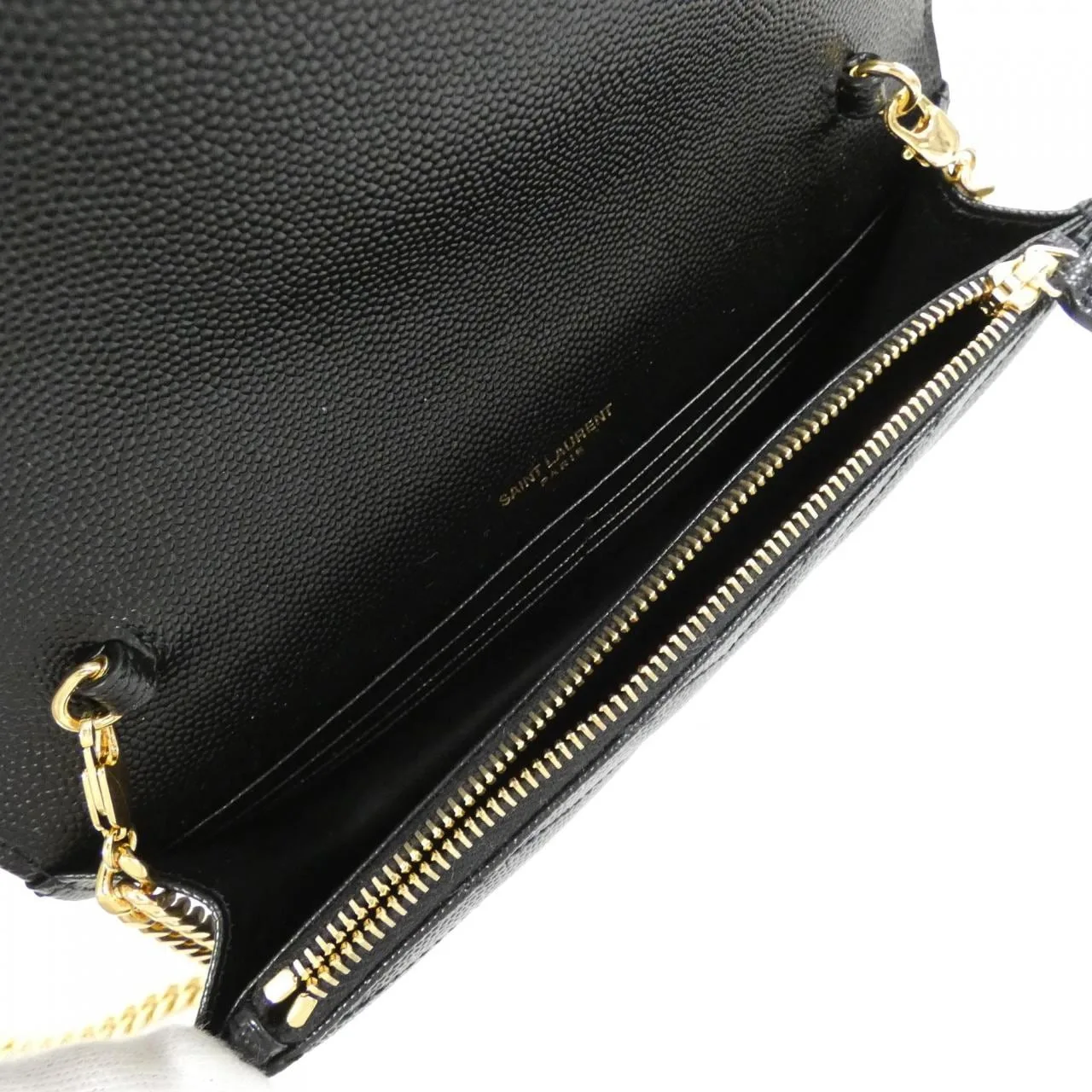 SAINT LAURENT Cassandre 742920 BOW01 Wallet 黑色 新品 - 縮圖 6