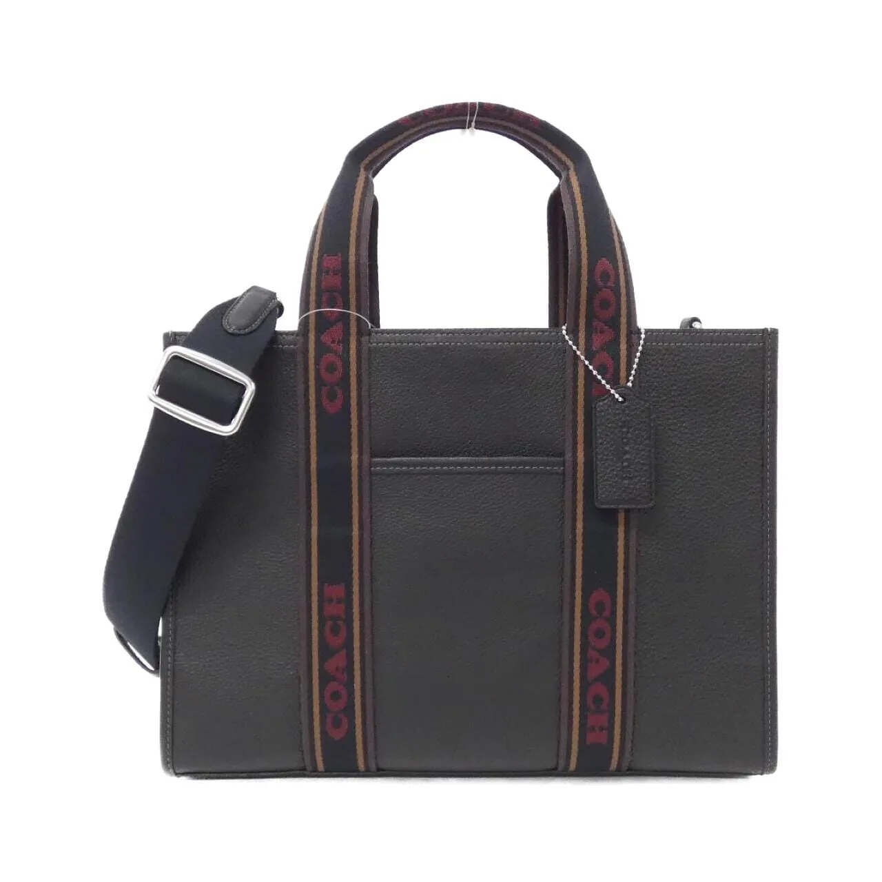 COACH CU997 Handbag Leather Black